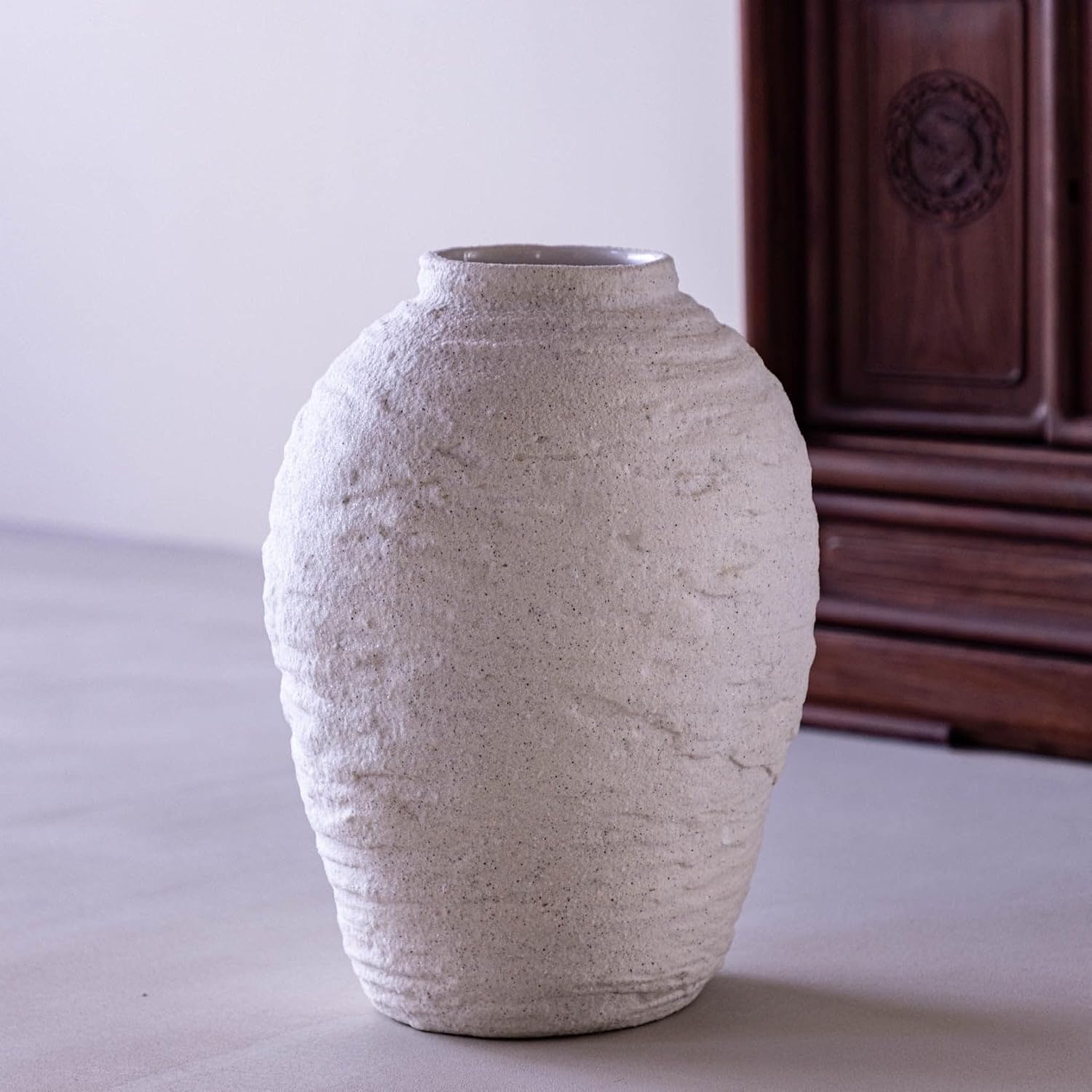 Patina Vase TACP897 Ceramic Flower Base Object, Height 15.7 inches (40 cm), Large Vase