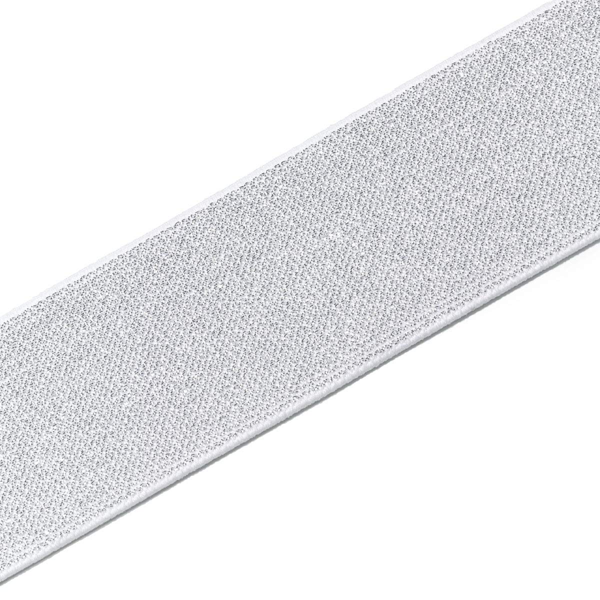 Bande élastique 50 mm Prym blanc argenté pour personnaliser vos vêtements