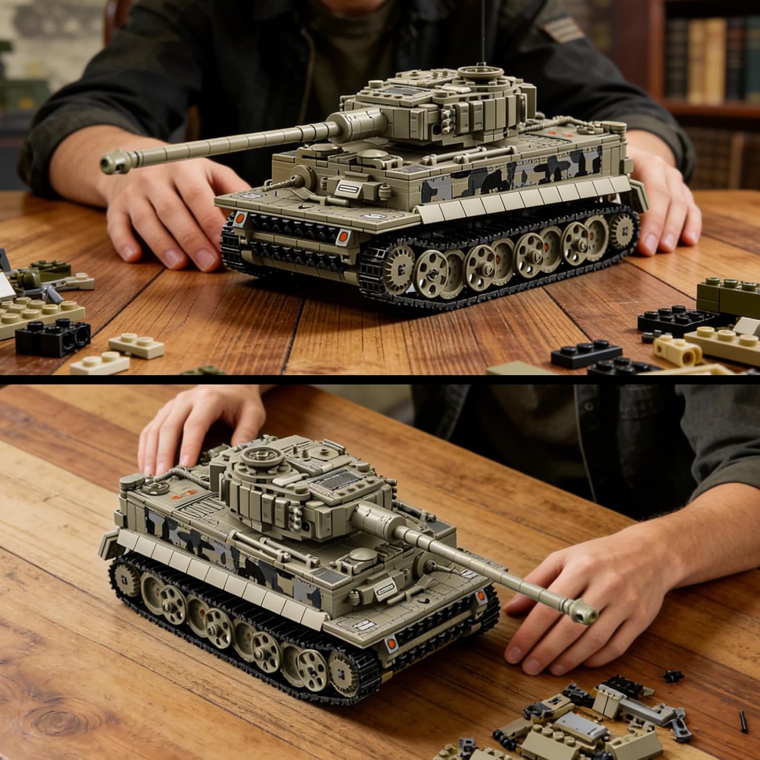Tiger Tank Building Set for Adults-Compatible with Lego Military Tank, Collectible Army Model, Gift Ideal for Military Enthusiasts (968 PCS) image 5