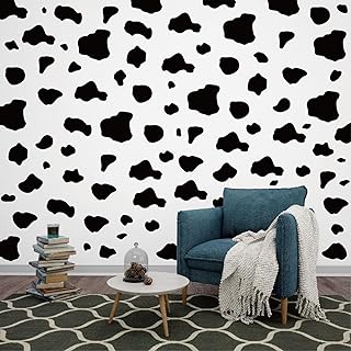 Cow Print Wall Decals for Bedroom Removable Modern Cow Spot Wall Stickers for Bathroom Living Room Nursery Wall Art Decorations