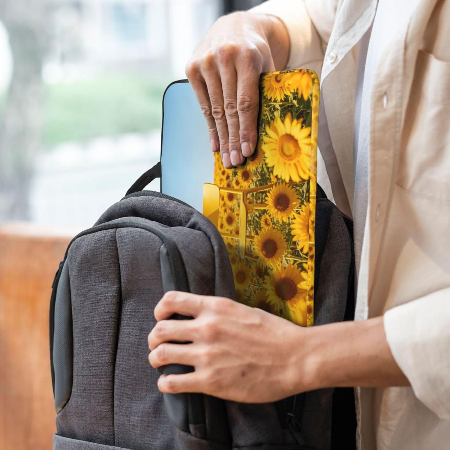 Laptop Case 14 in Computer Carrying Bag Shockproof Protective Cover Yellow Aesthetics Laptop Sleeve Slim Cover image 5