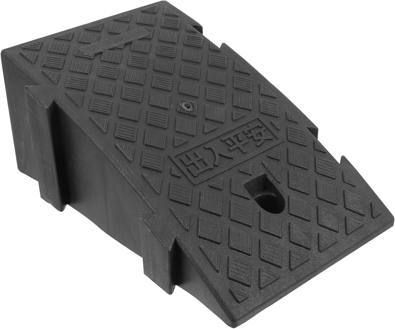 Rubber Curb Ramp 26x40x16 Cm Black Lightweight Plastic Wheelchair Ramp Portable for Scooters and Motorcycles