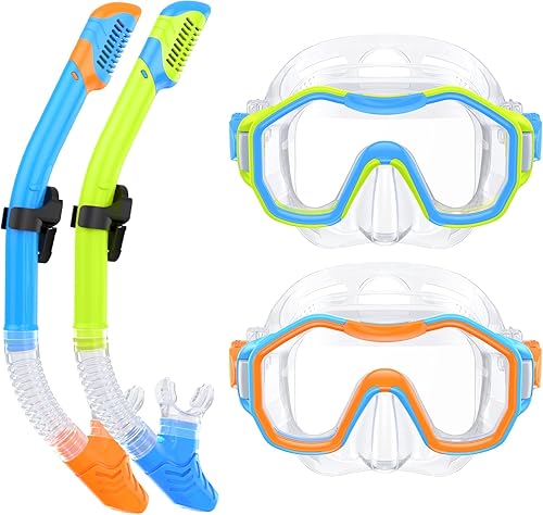 Miniatura 27 de Snorkeling Gear for Adults Kids, Dry-Top Snorkel Set, 180°Panoramic Wide View Diving Mask Breathing Freely Snorkel Mask for Snorkeling Scuba Diving