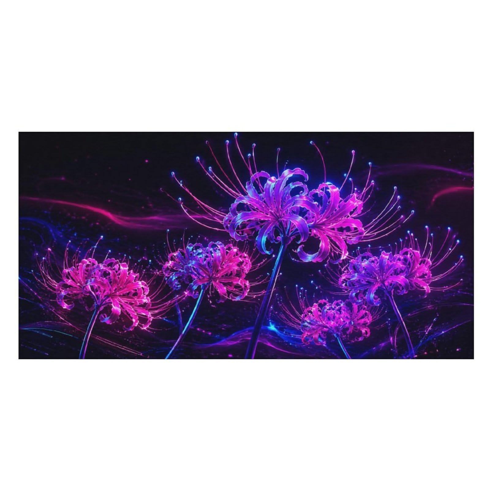 Anceky Neon Flowers Cosmic Glow Oversized Beach Towel Quick Dry Sand Free Microfiber Travel Towel Lightweight Multi Purpose Beach Blanket Pool Gym Bath Towel 63x31 in