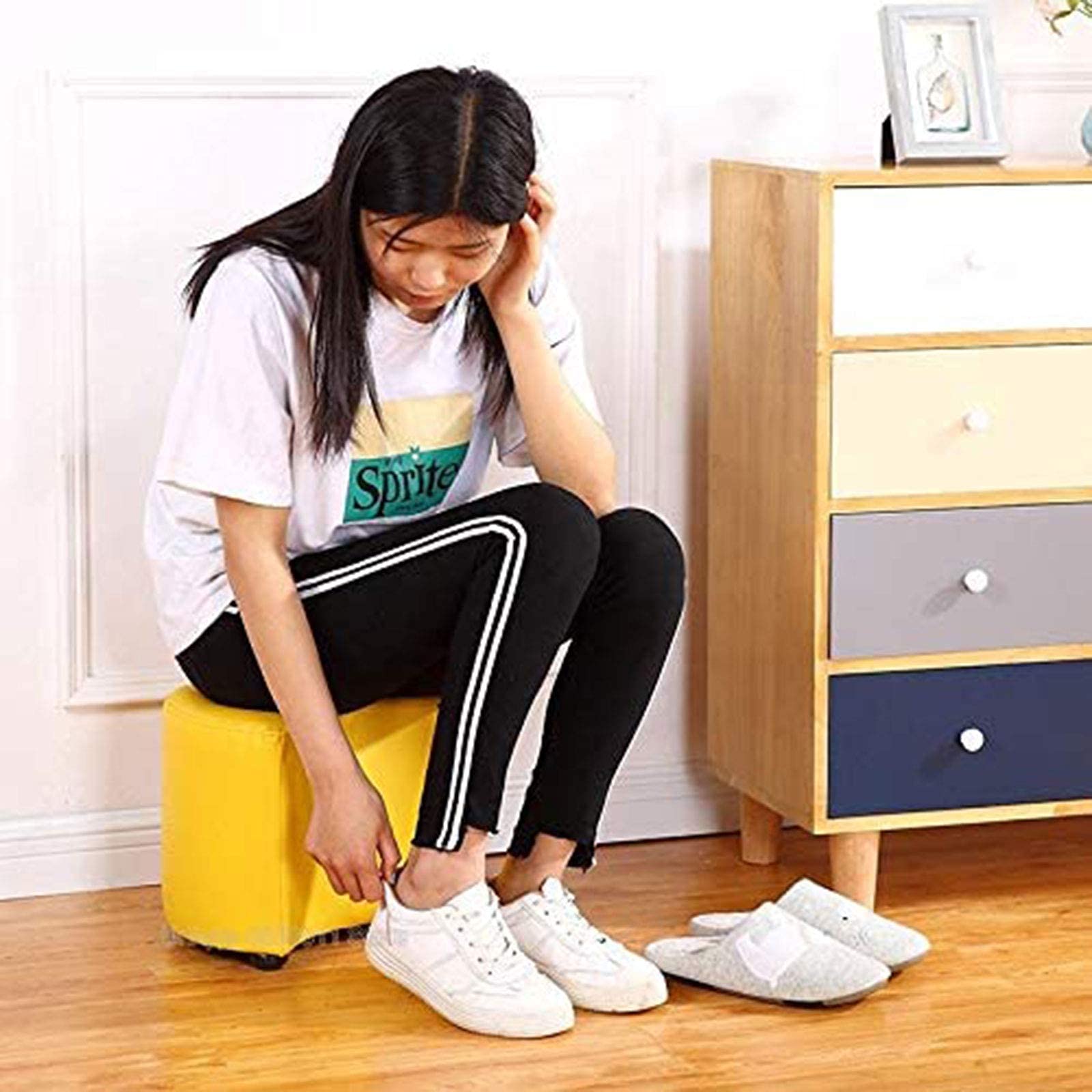 Reposapiés Reposapiés Resistente y Duradero, Cómodo Taburete para Sala de Estar, Taburete de sofá, Dormitorio, Tocador, Taburete, Pasillo, Banco de Zapatos, Antideslizante, Taburete bajo De