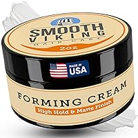 Vista 11 de Smooth Viking Arcilla de peinado para hombre, crema moldeadora con acabado mate, producto para peinados texturizados, gruesos y modernos, sin