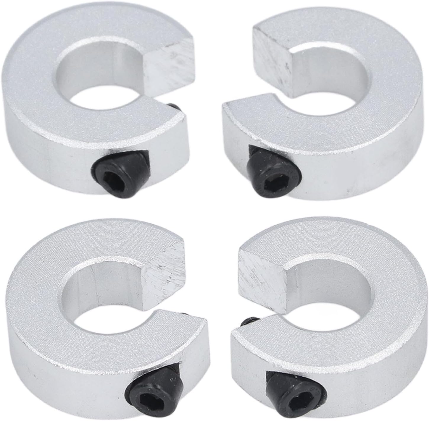 Aluminum Alloy Linear Rail Stop Collars Clamp On Shaft Limit Fixing Rings 16MM ID 35MM OD for DIY CNC Machine Tools - and Secure Shaft Collar Set