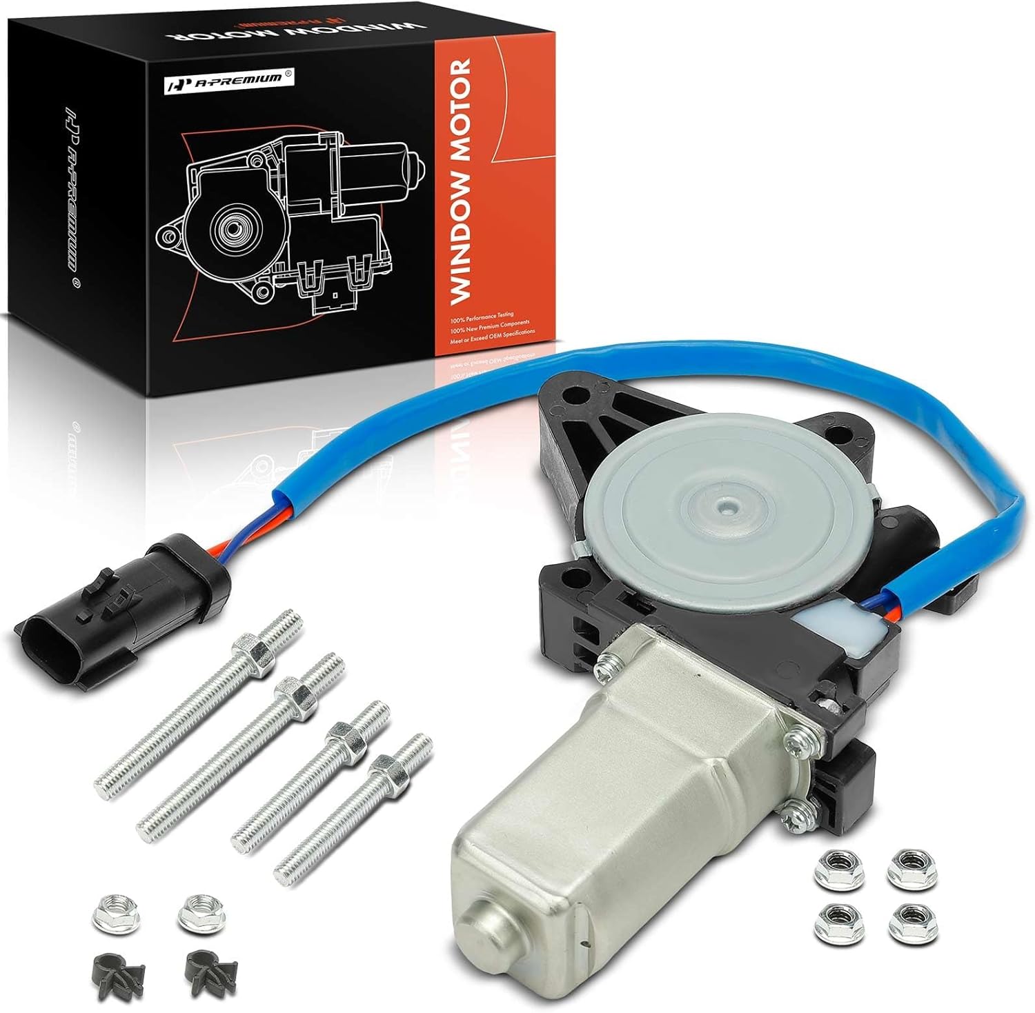 A-Premium Power Window Lift Motor Compatible with Jeep Cherokee 1997-2001 & Dodge Ram 1500 Van 1999-2003, Ram 2500 Van 1999-2003, Ram 3500 Van 1999-2003 & Chrysler Sebring 1996-2006, Replace# 55154960