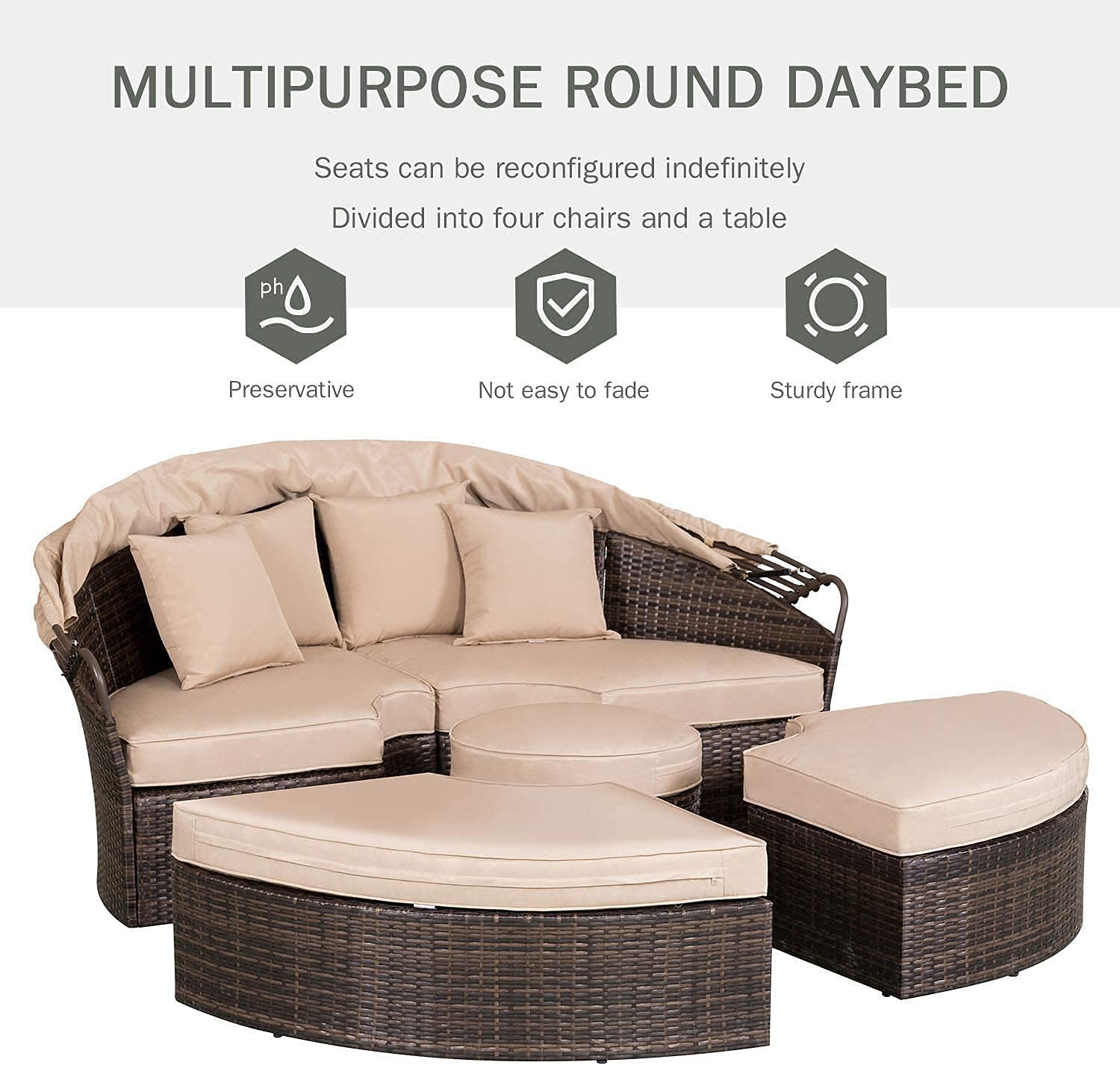Round Cushion For Rattan Chair Outdoor Cabana Tdewlye Outdoor