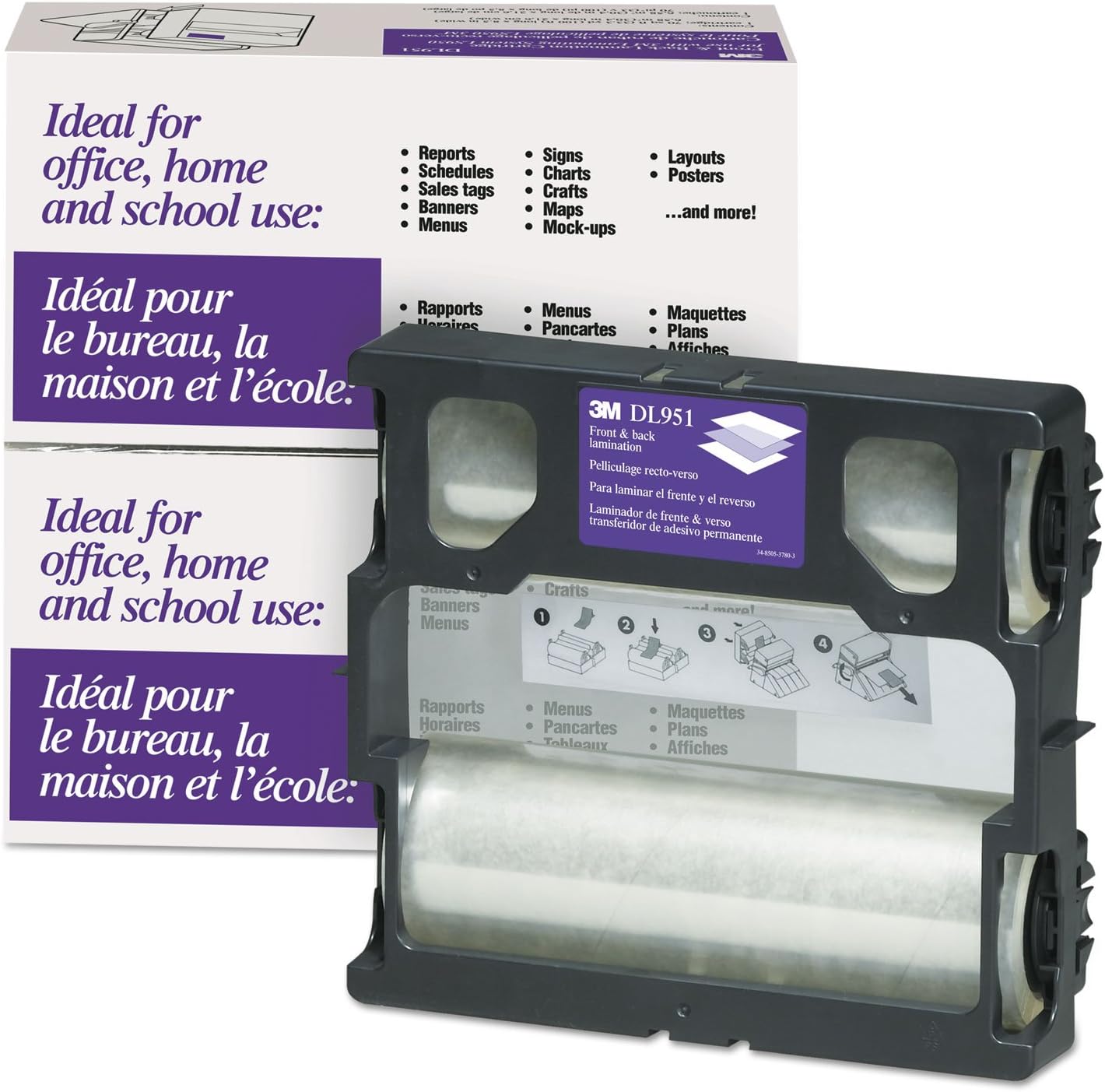 Scotch Glossy Refill Roll for LS950 Heat-Free Laminating Machine 8.5" x 100 ft.