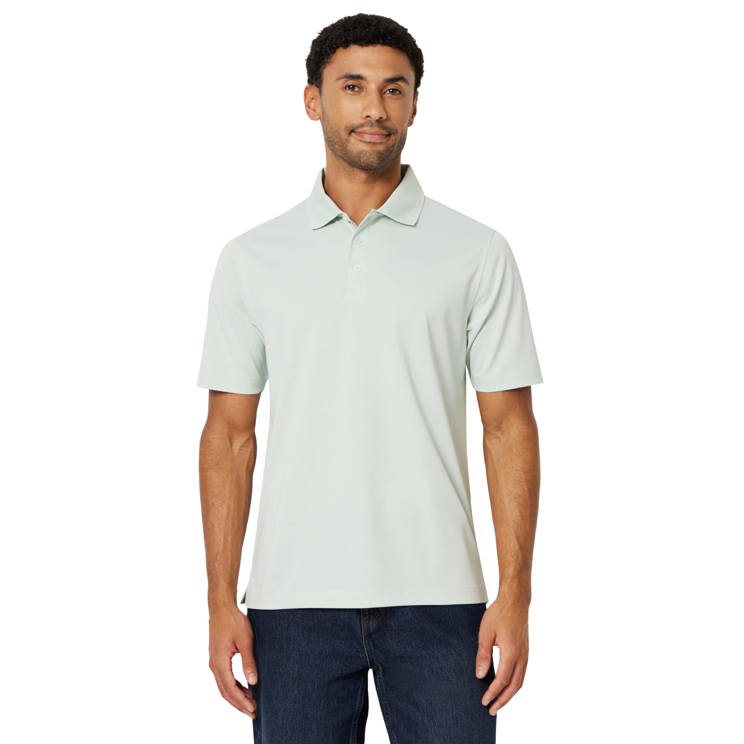 Amazon Essentials Men's Regular Fit Golf Polo Shirt, Moisture-Wicking Quick Dry, Recycled Polyester, Short Sleeve