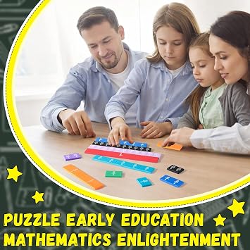 6 Sets Fraction Tiles, Math Manipulatives for Classroom, Vivid Color