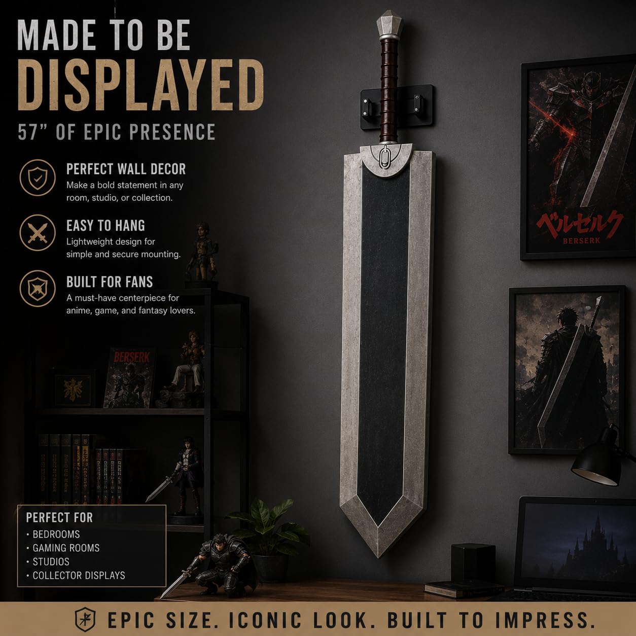 Amazon.com: 57 Inches Fantasy Foam Sword Perfect for Anime Cosplay