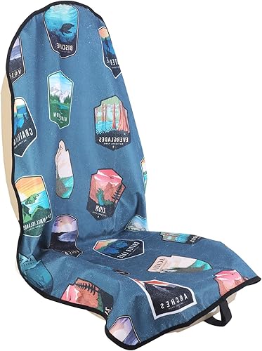 Miniatura 16 de Funda protectora de asiento de automóvil, para asientos delanteros, para entrenamiento de gimnasio, correr, nadar, playa y senderismo, impermeable