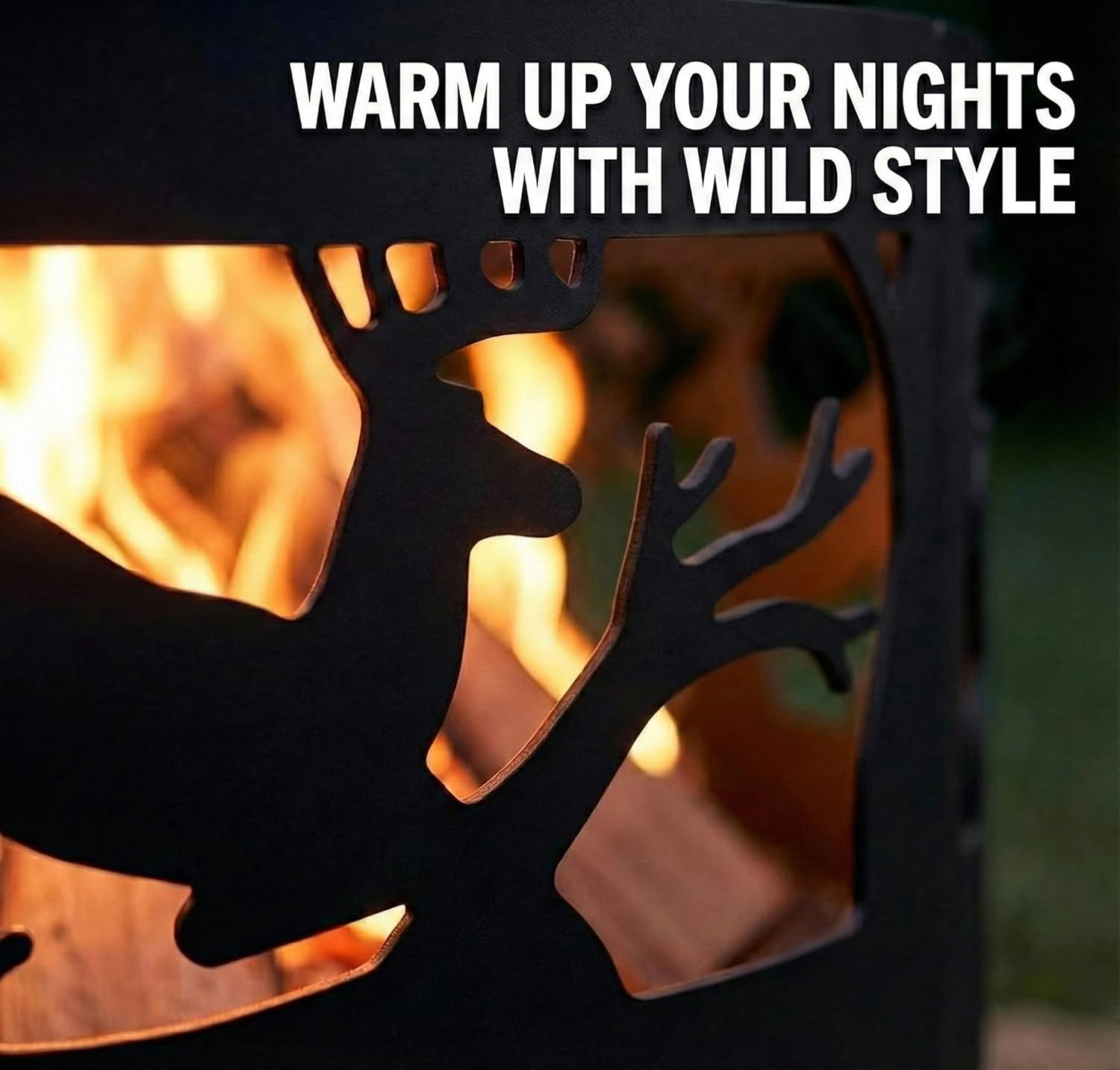 Fire Pit Ring Heavy-Duty: 36 X 9 in Large Metal Smokeless Black Anti-Rust Coating Portable for Outdoor Camping Garden Wood Burning Keep Warm with Air Vent for Men