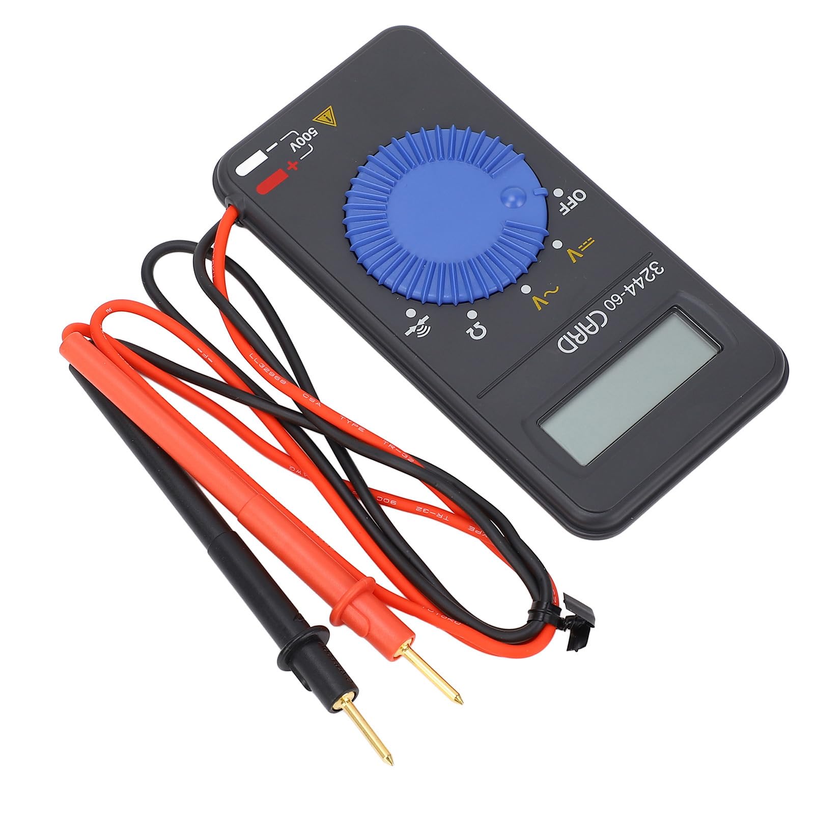 Multimetr cyfrowy Typ karty Przenośny smukły 41,99 MΩ 500 V AC DC woltomierz omomierz tester rezystancji napięcia dla elektryków techników inżynierów materiał ABS 80 x 116 x 17 mm