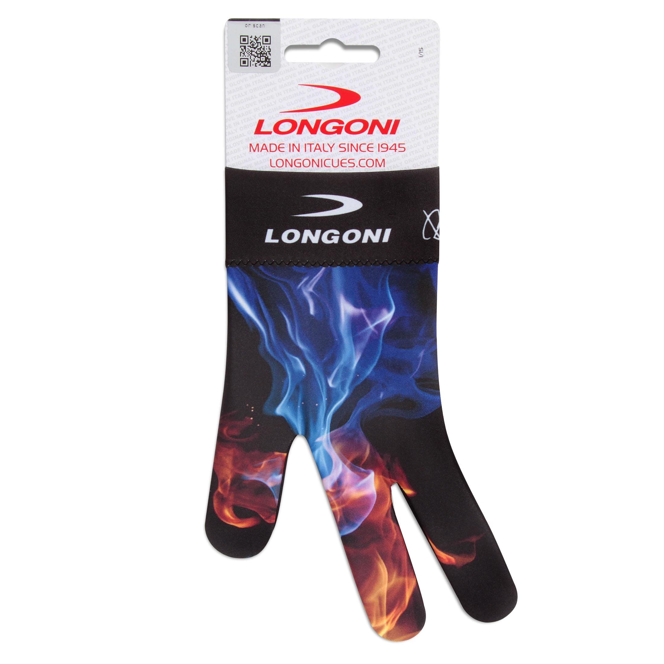 Longoni Billard-Queue-Handschuh Fancy Color Explosion Collection 2 für linke Hand