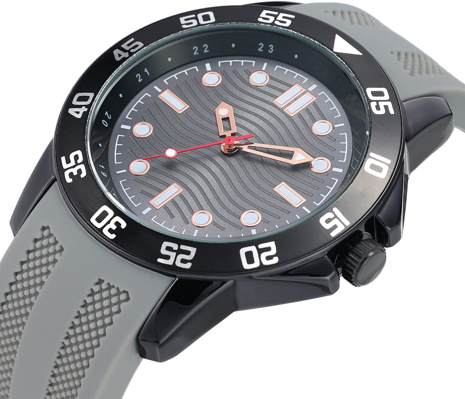 NUOVO Watch Mens Wrist Watches for Men Sports Watch Silicone Rubber Strap Watch Waterproof Watch Easy to Read Casual Watch