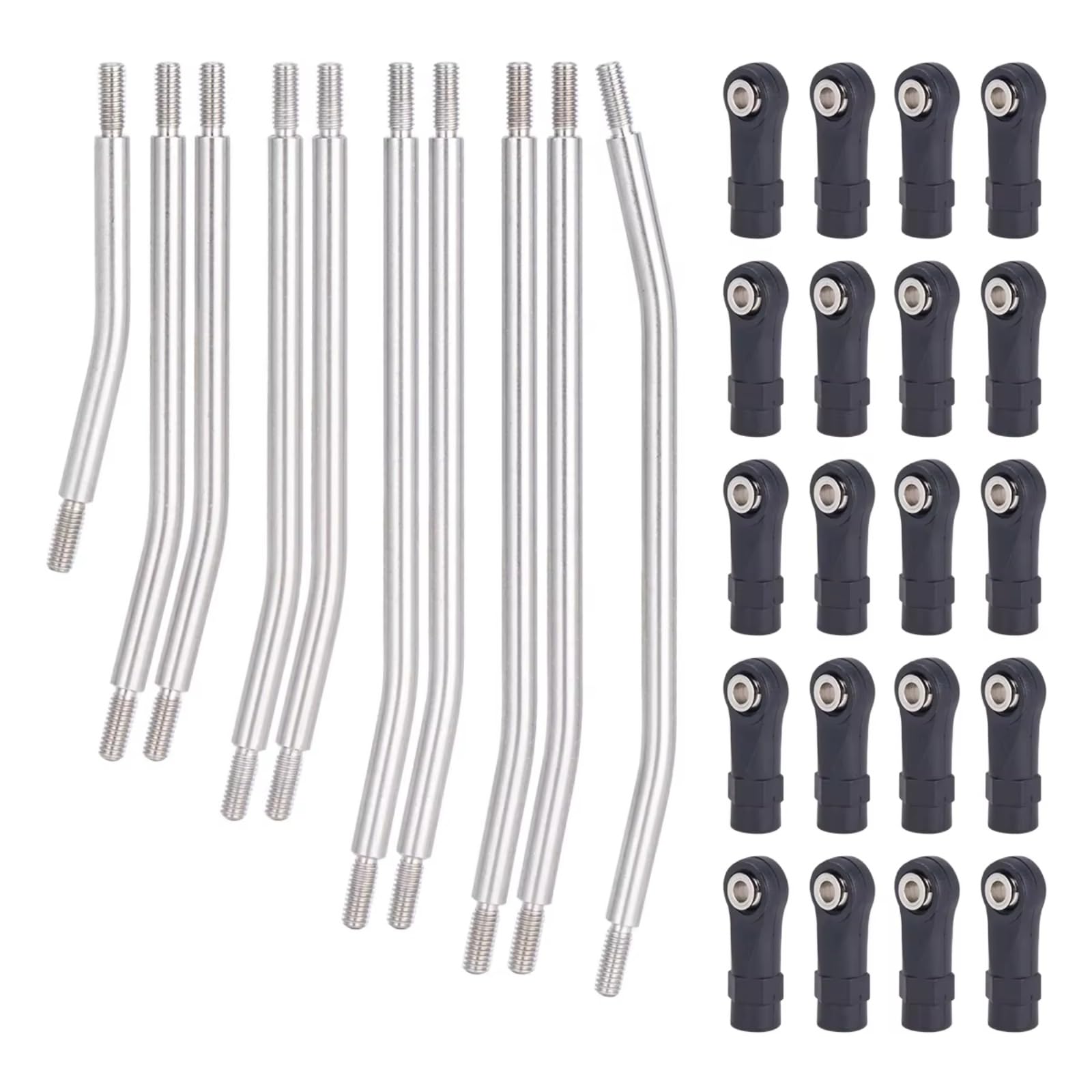 for Axial for SCX10 II 90046 1/10 10Pcs 313/324mm Stainless Steel Linkage for Chassis Link Rod Set RC Crawler Upgrade Parts Accessories RC Car Accessories(313mm A)