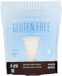 Cup 4 Cup Ancient Grains Flour, 18g Whole Grains, 2g Protein, 2g Fiber, Kosher, Dairy Free, Gluten Free & Non-GMO, 2 Pounds (Pack of 6)