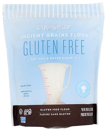 Cup 4 Cup Ancient Grains Flour, 18g Whole Grains, 2g Protein, 2g Fiber, Kosher, Dairy Free, Gluten Free & Non-GMO, 2 Pounds Pack of 6