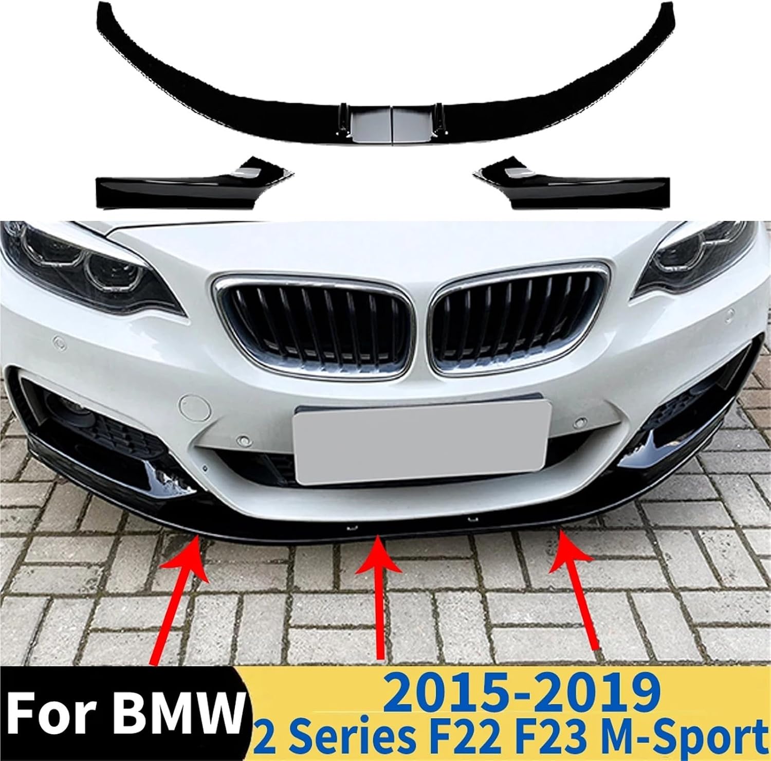 Car Front Bumper Lip Splitter Spoiler Diffuser image 2