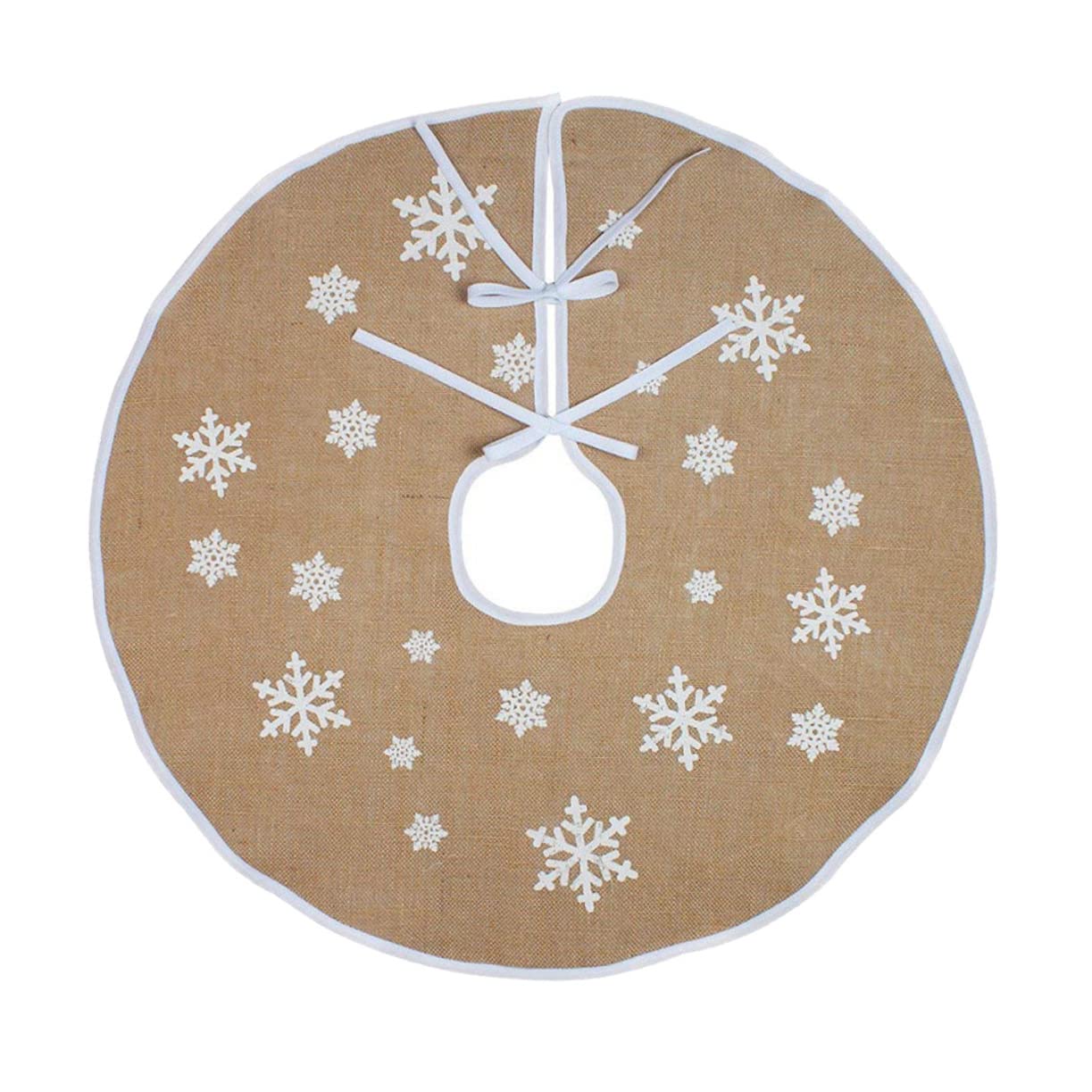 MAGICLULU 2pezzi Gonna Per Juta Fiocco Decorazione Natalizia e Accessori Festivi Per Atmosfera Accogliente