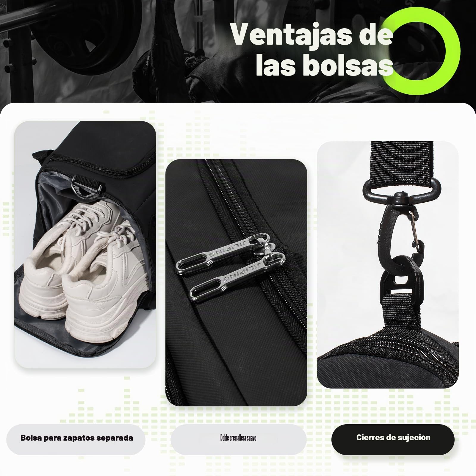 Bolsa de Deporte Gimnasio Viaje con Compartimento