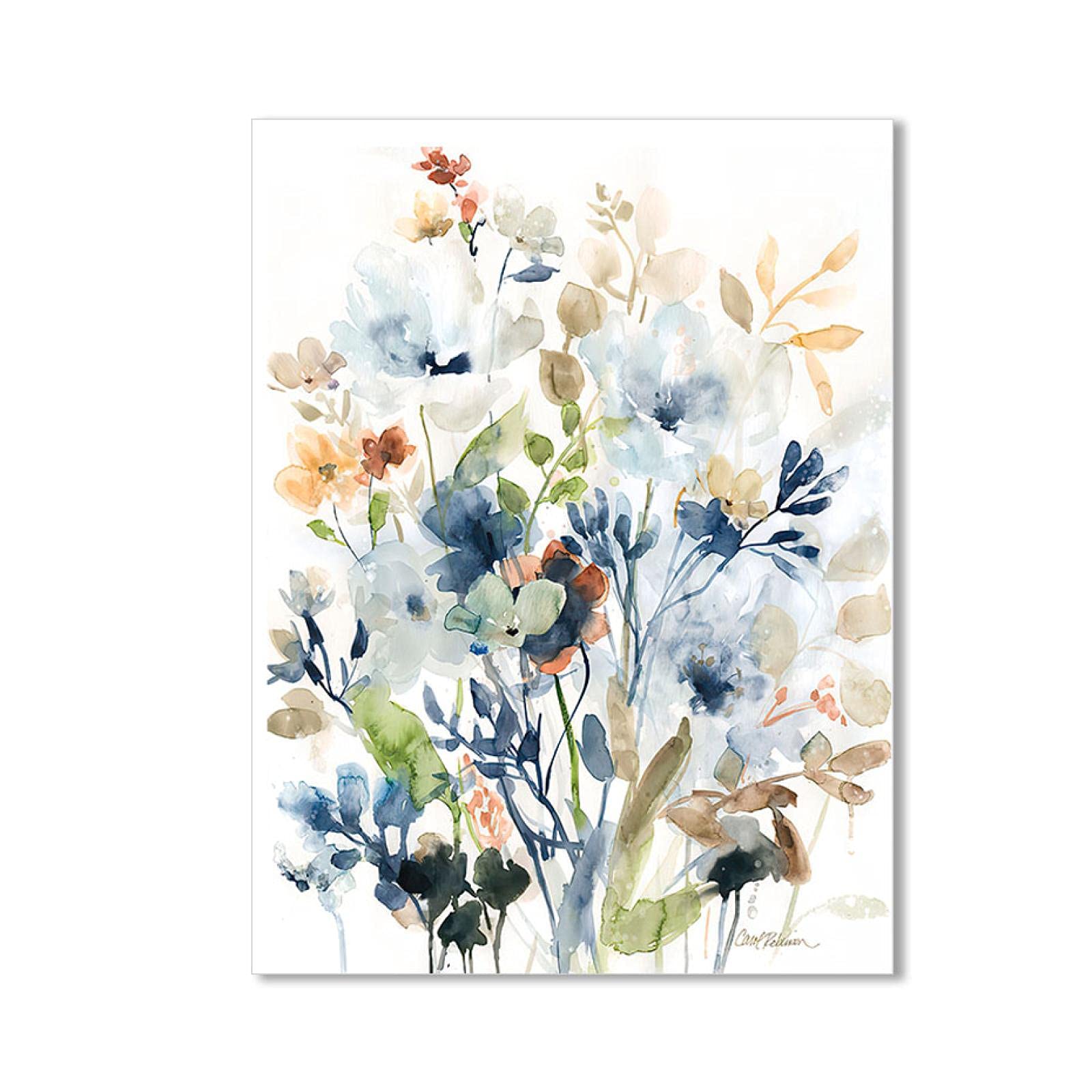 Boho Flores botánicas secas Plantas Carteles Acuarela Lienzo Pinturas Arte Mural Cuadros Impresiones para cocina Decor del hogar 30x40cmx2pcs marco interior
