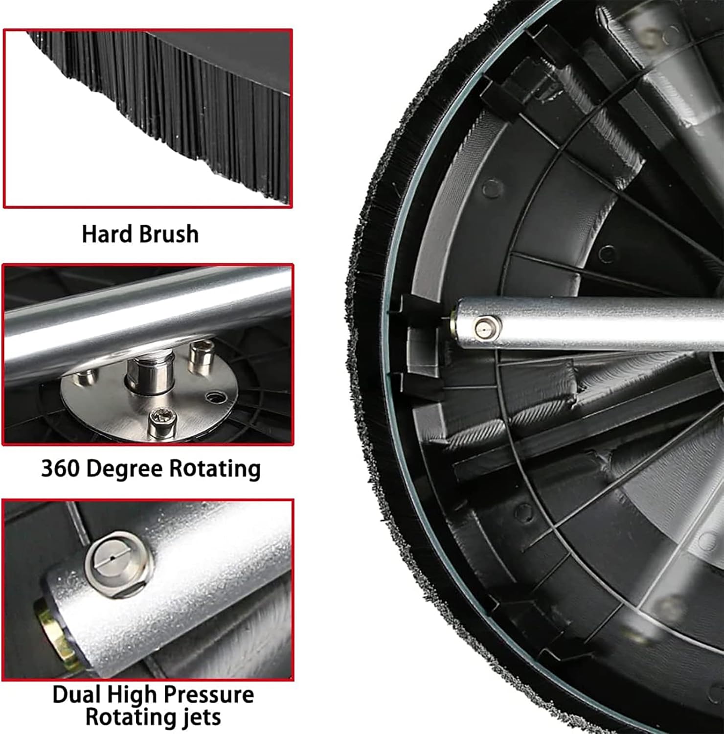 Lіmіtеd Dіѕсоunt ATMOZON 15 Inch Pressure Washer Surface Cleaner, Driveway Washer with 2 Pressure Washer Extension Wands, 1/4-M22 Quick Connect Attachment for Power Washer Accessory, 4000 PSI