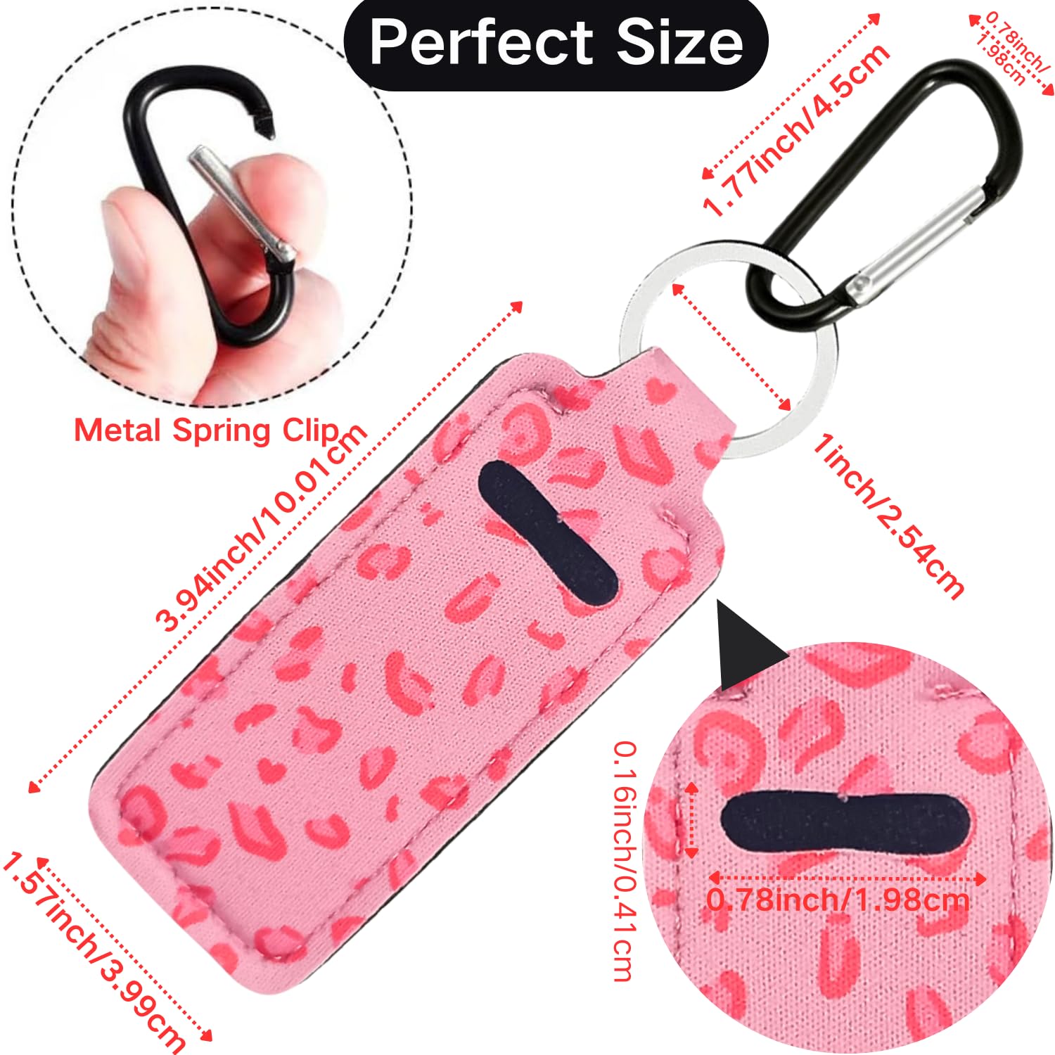 KUKEANVO Chapsticks Holder Keychain for Lipstick Lip Balm Keychain Holder with Clip, Stocking Stuffers for Women - Image 2