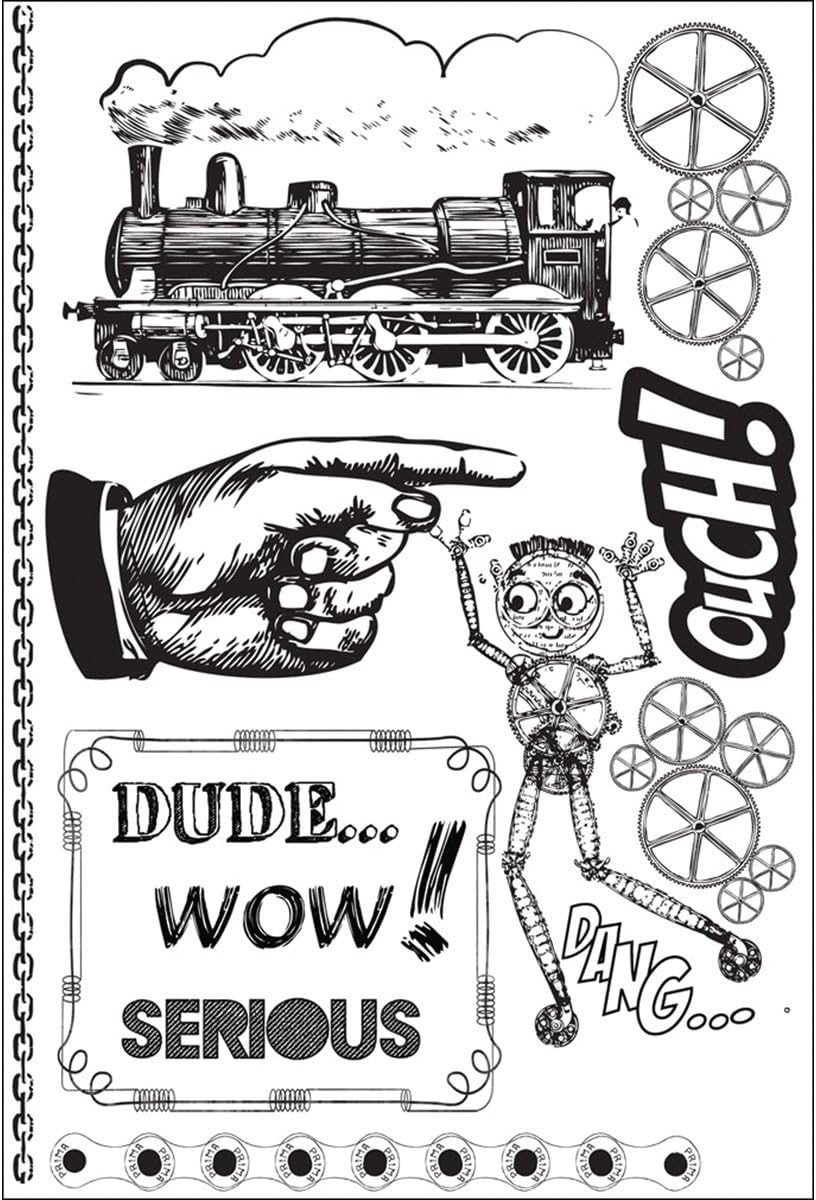 Prima Marketing 559328 Cling Mount Stamps - Craftsman