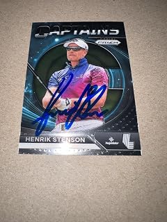 Henrik Stenson Signed 2024 Panini Prizm Captains Trading Card (78) LIV Golf - Autographed Golf Equipment
