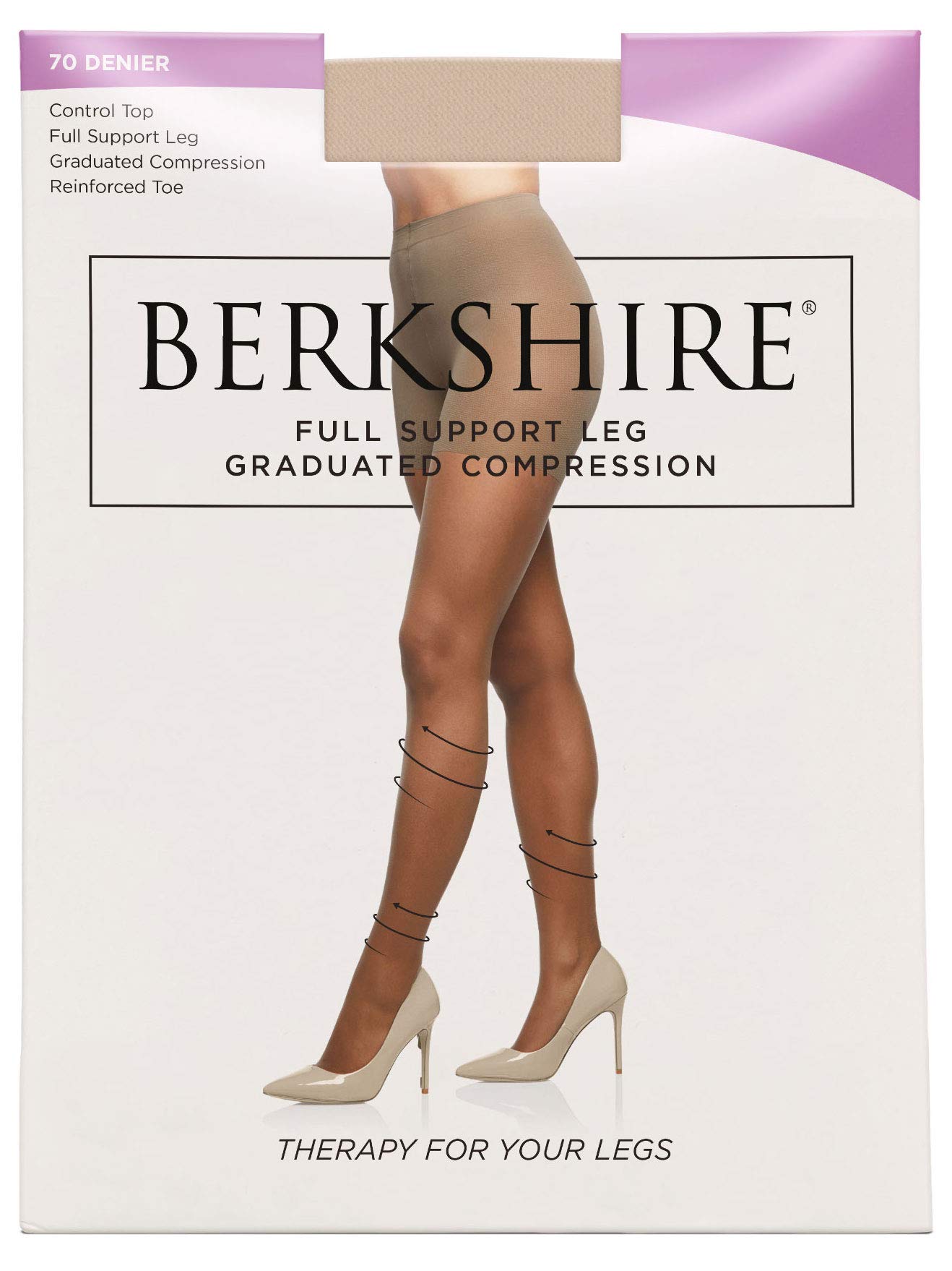 Berkshire Women's Relief Support Control Top Pantyhose 8100 - 70 Denier