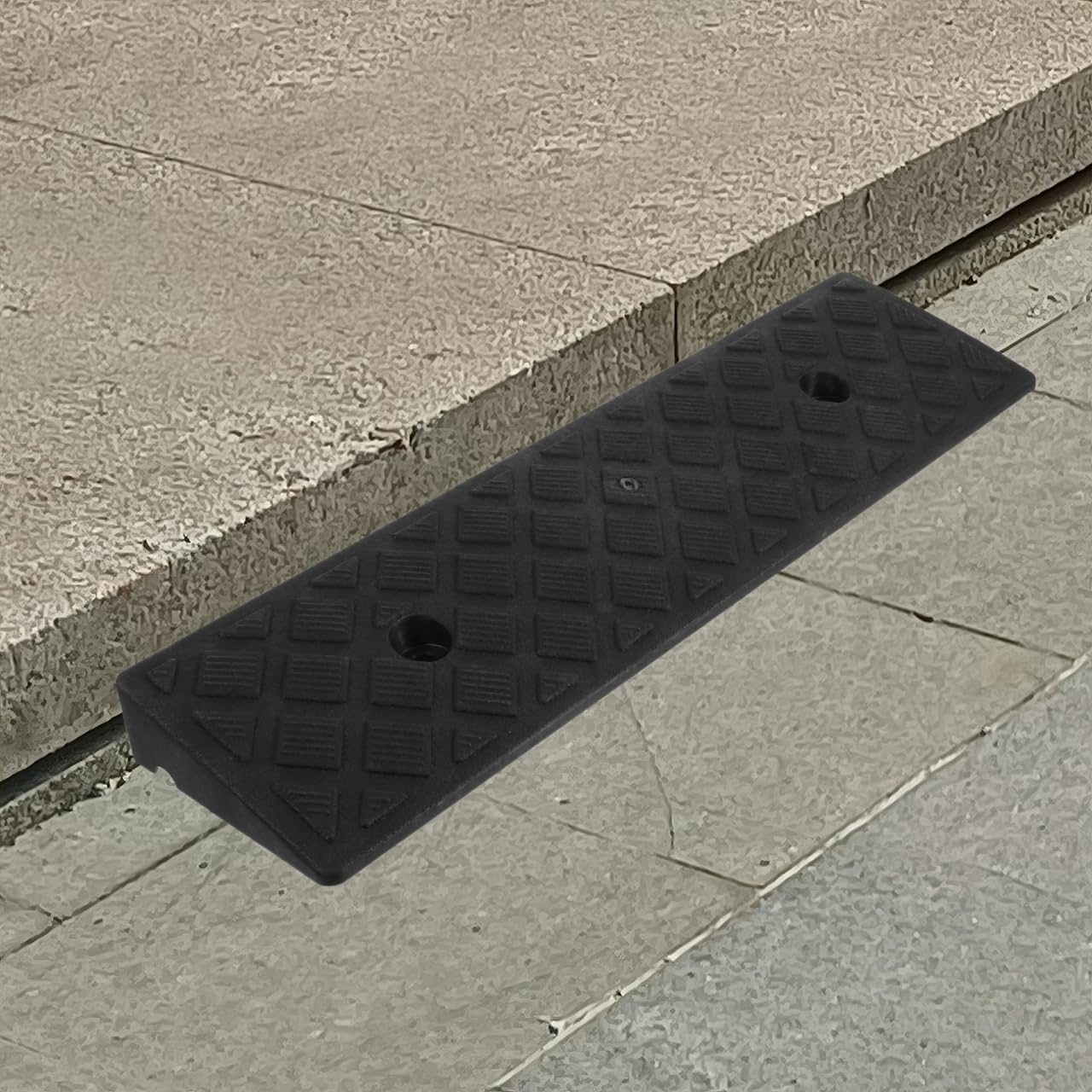 Schwellenrampe rollstuhlrampe schrägbrett Garagenrampe Übergangsstreifenreduzierer Behindertenrampe Bordsteinrampen Schwellensteigrampe Brückenrampe am Straßenrand Sport Black
