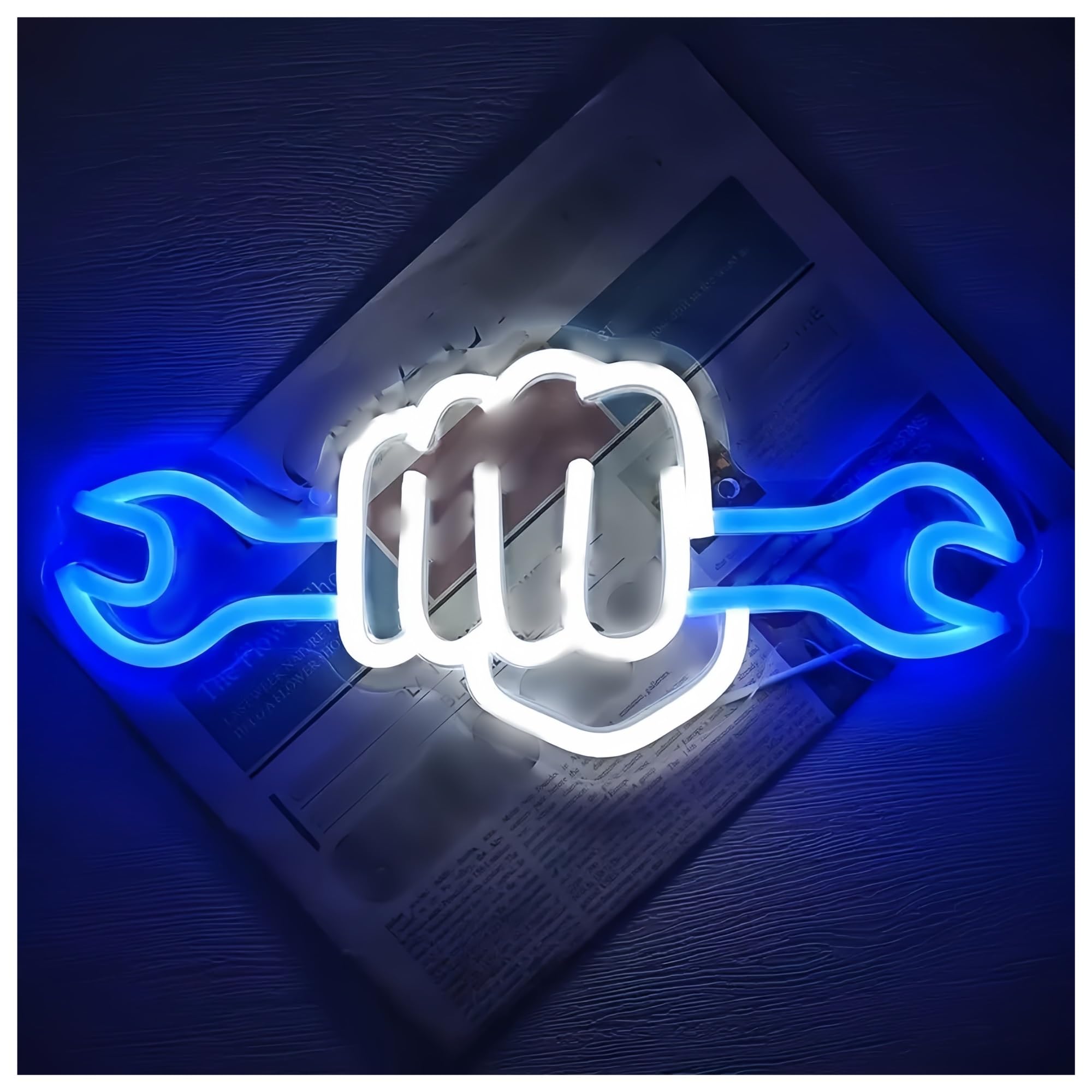 Jovarel Neon Light for Wrench Neon Sign for Wall Decor Light Suitable for Garage Party Bedroom
