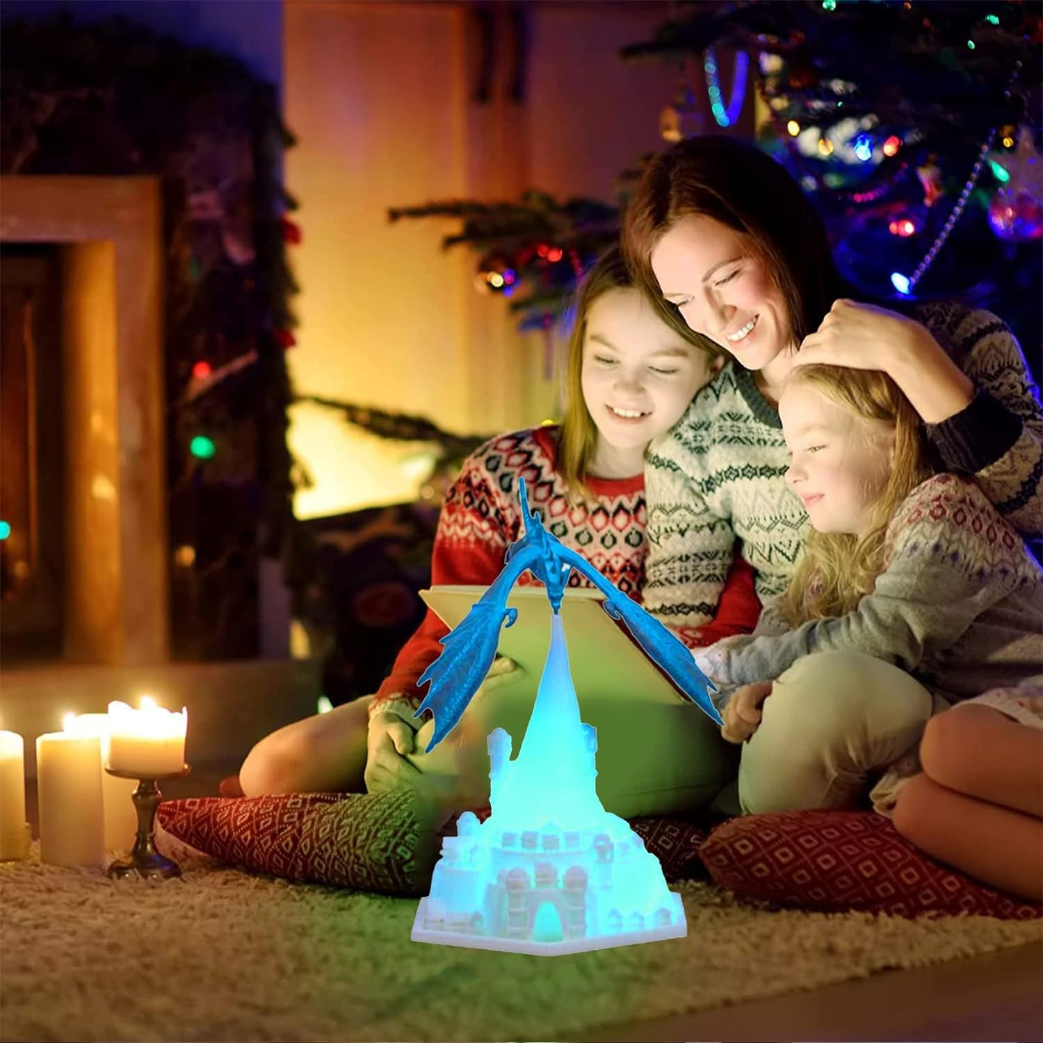 Garçons veilleuse feu Dragon Lampe lumière 3D imprimé Dragon lumière Volcan Dragon Lampes Lampe de Chevet pour Enfants garçons Filles