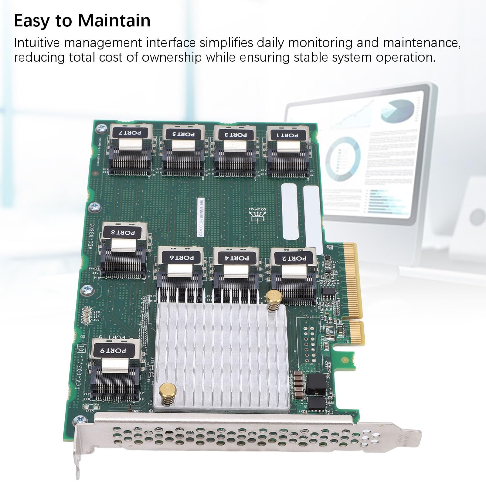 SAS Controller Card AEC 83605 Powerful Data Transfer 24 Hard Drives Expansion 9 Ports PCIE X 8 Expander Card Server DL380 388 G9 G10