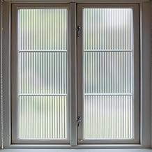 Privacy Vinyl Frosted Window Film Glass Sticker Self-Adhesive Film Tint Wallpaper Opaque Sheet for Glass Privacy Cover Window, Door, Office, Home.| Anti-UV. (12x36 Inch, 3D Fluted)