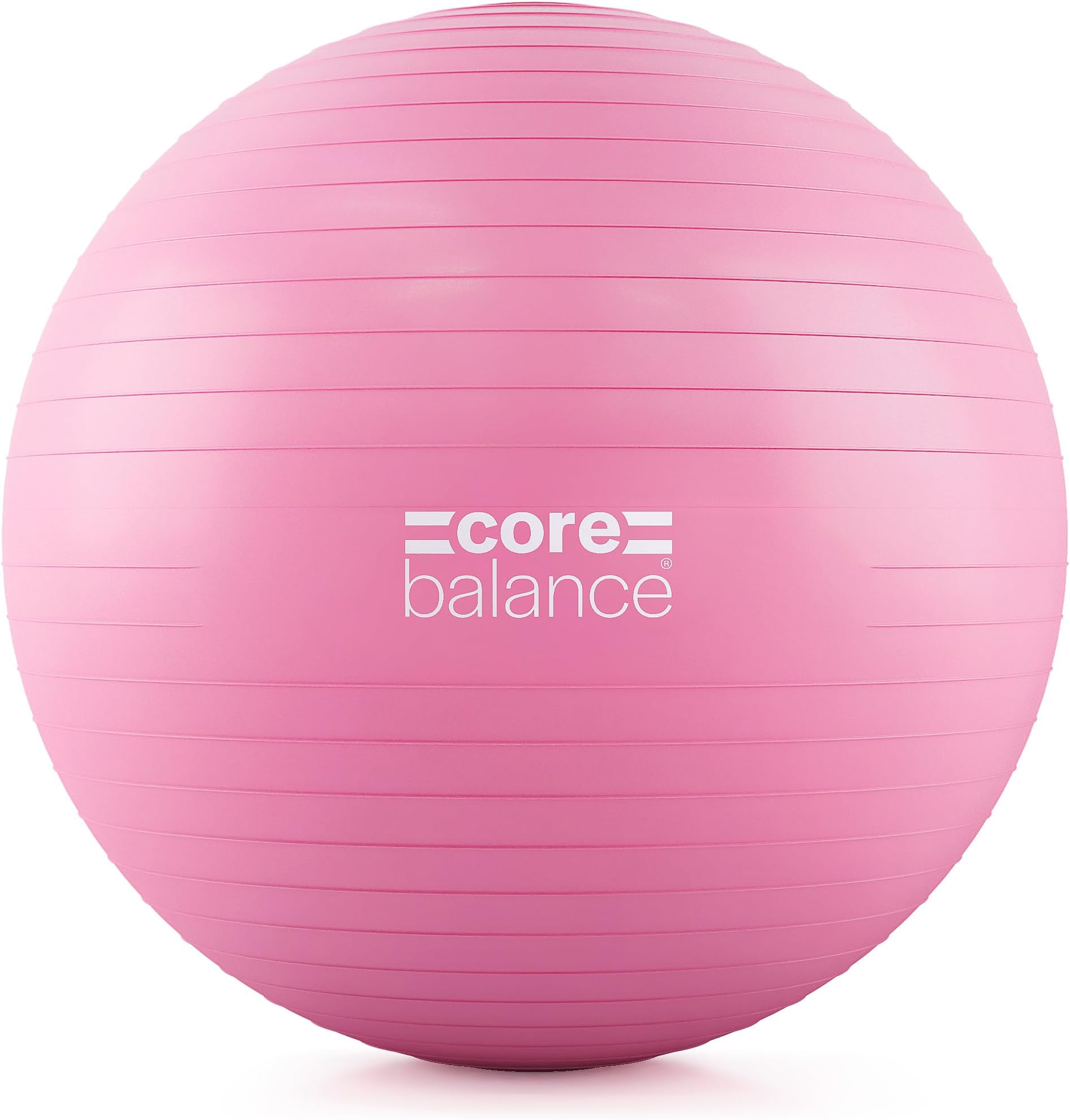 Core Balance Exercise Ball, Stability Ball for Yoga, Pilates and Fitness, Gym Ball for Home Gym and Office Chair, Training, Physical Therapy, Anti Burst, Pump Included, 55cm 65cm 75cm 85cm