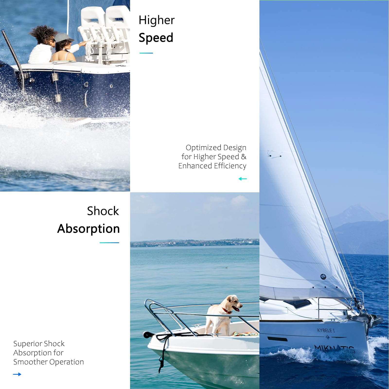 Your Props – Hélice de bateau hors-bord à 13 cannelures en aluminium compatible avec moteurs Mercury avec carter de vitesse de 8,9 cm 2 et 4 temps 30/35/40/45/50/55/60/70 CV, RH