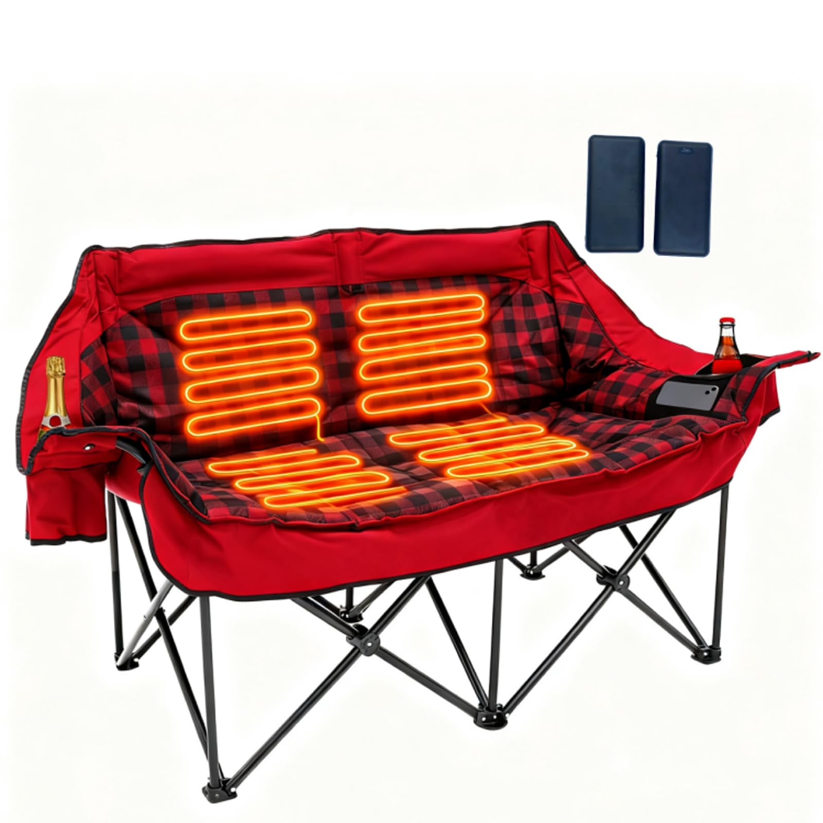 QUYUAN Heated Double Camping Chair