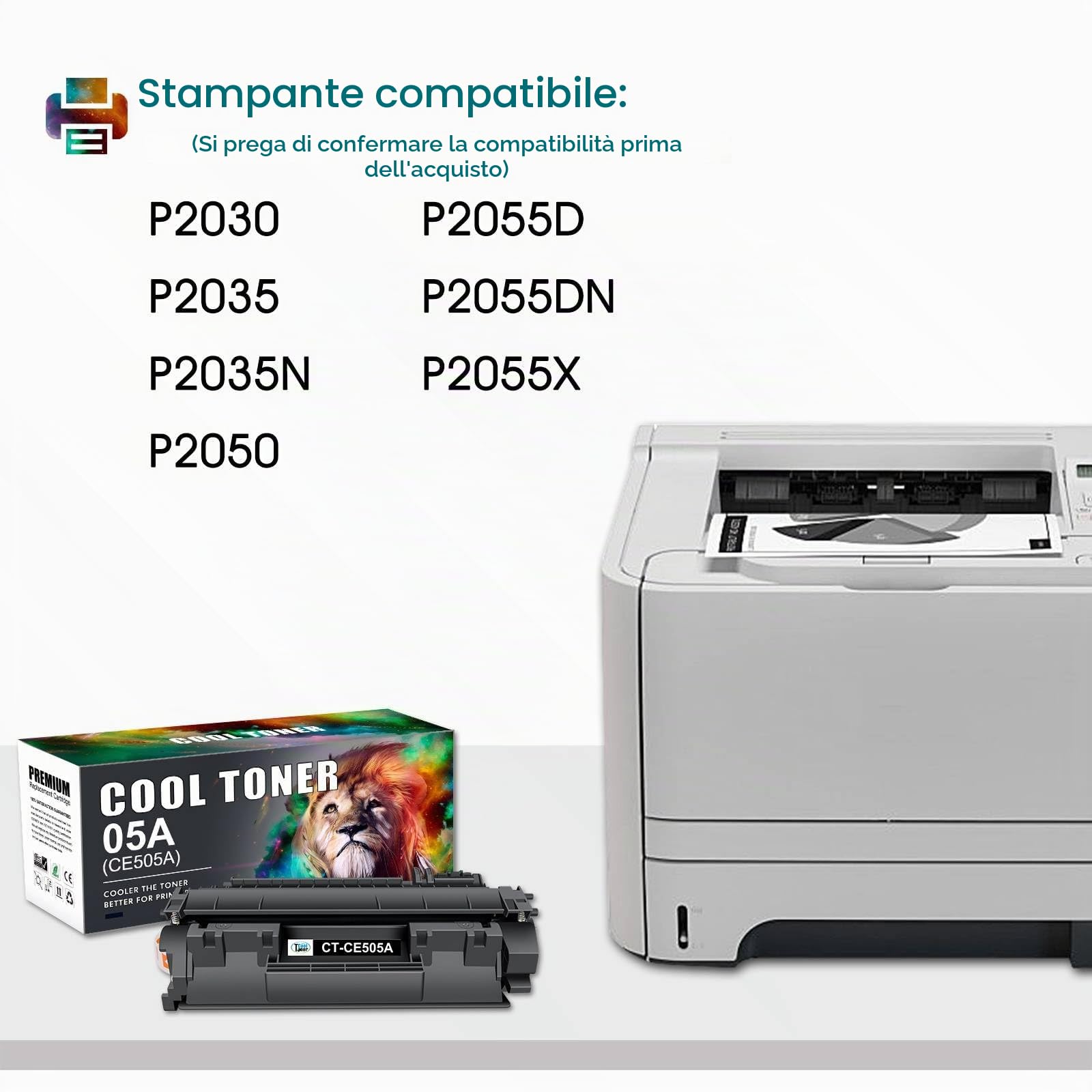 05A CE505A CE505X Compatibile per HP LaserJet P2035 P2055DN P2035N P2055 | LaserJet P2035 P2055DN P2035N P2055 P2055D P2055X P2030 P2050 Nero 2-Pack