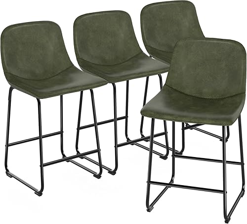 Miniatura 83 de TAVR Juego de 2 sillas de comedor, taburetes de altura de mostrador sin brazos con respaldo que soporta hasta 500 libras para el hogar, cocina,