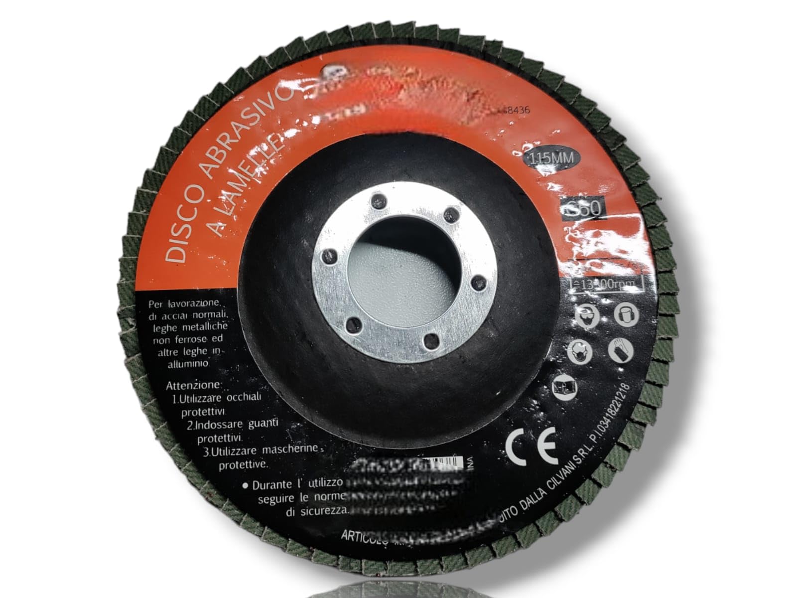 Terryshop74® 3 Dischi Abrasivi Lamellari Grana P100 Ø115 mm per Smerigliatrice Angolare – Disco 115x22 mm per Ferro, Legno e Marmo