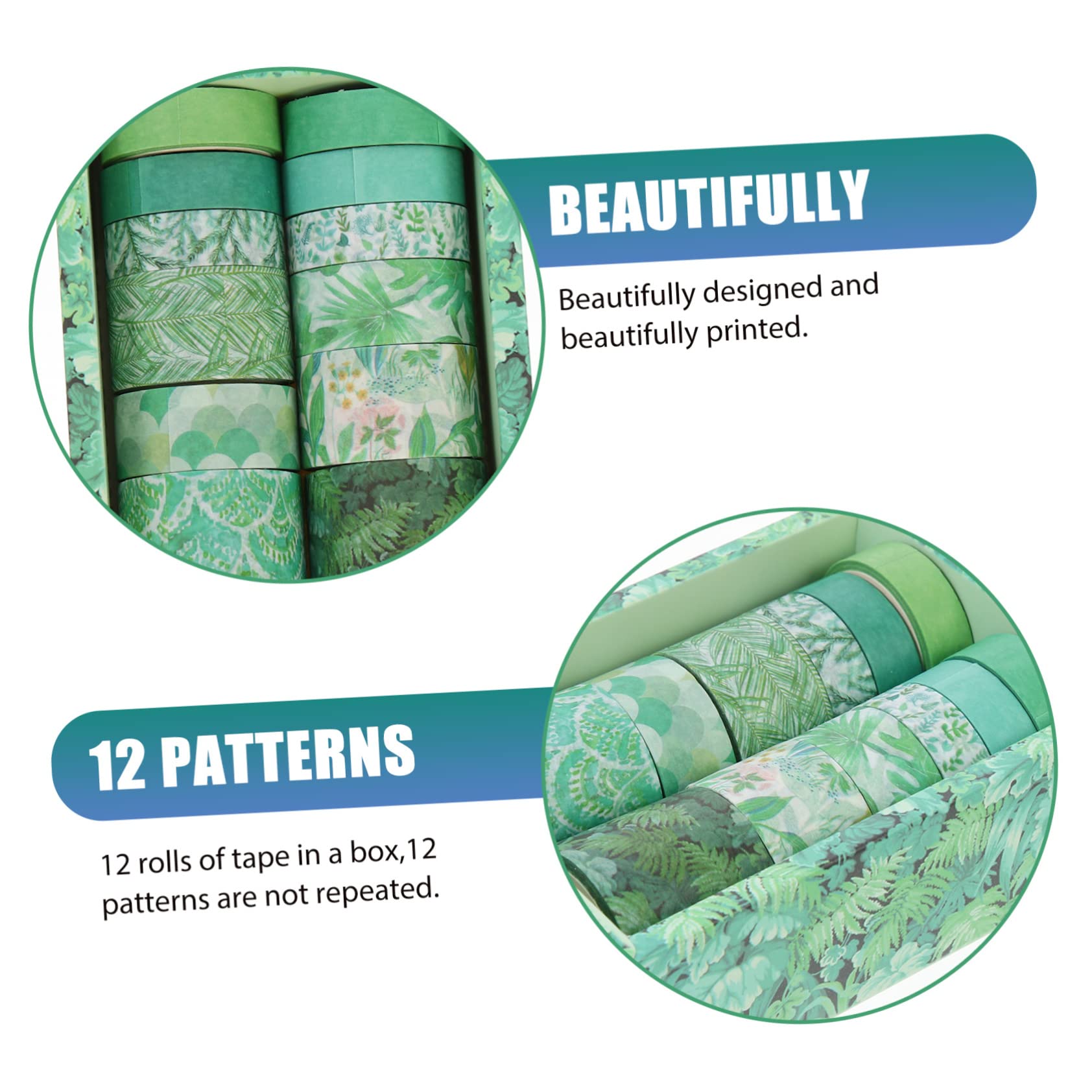 NUOBESTY 36rotoli Nastro Decorativo Washi Colorato Per Scrapbooking e Fai Da Te Adesivi Creativi Per Diari e Artigianato Design Elegante e Stampa Vivace Versatile Per Progetti Artistici e