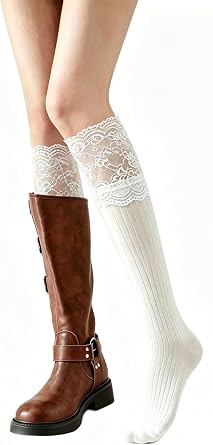 White Knee High Socks
