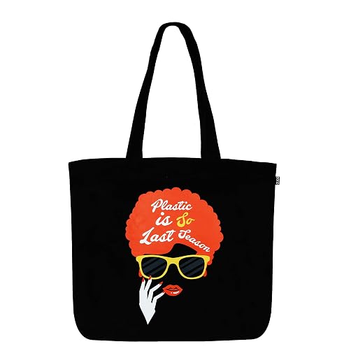 EONO Large Canvas Tote Bag with Last Season Print
