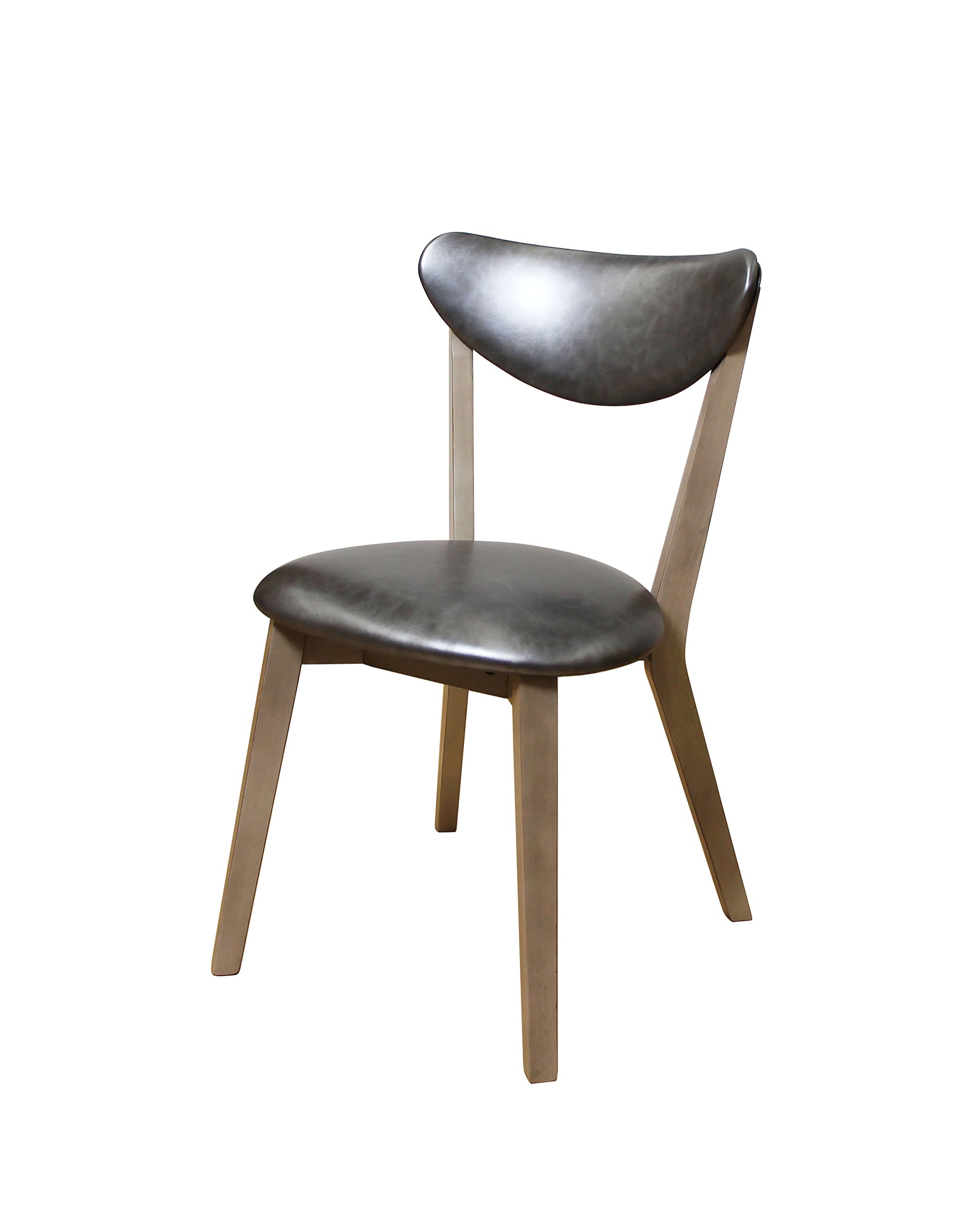 ACME Furniture Acme 72012 Rosetta Side Chair, Silver PU & Antique