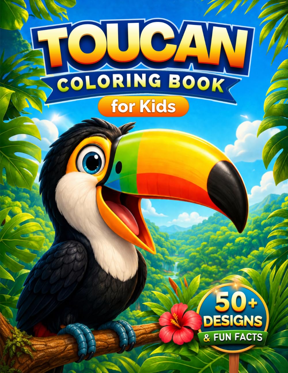 Toucan Coloring Book for Kids: Tropical Rainforest Coloring Pages and Real Toucan Facts for Kids Who Love Exotic Birds (Tropical Birds Coloring Series for Kids)